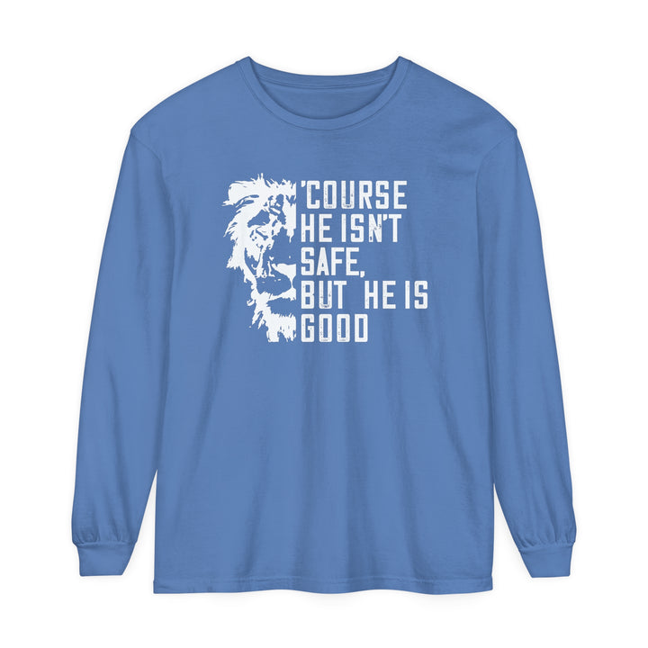 'Course He Isn't Safe Long Sleeve Shirt Long-sleeve Flo Blue S 