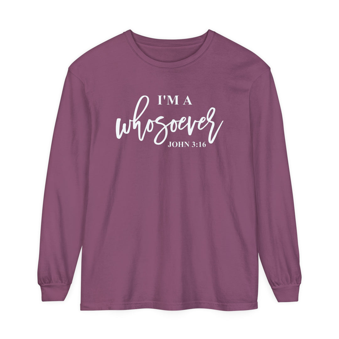 I'm A Whosoever Long Sleeve Shirt Long-sleeve Berry S 