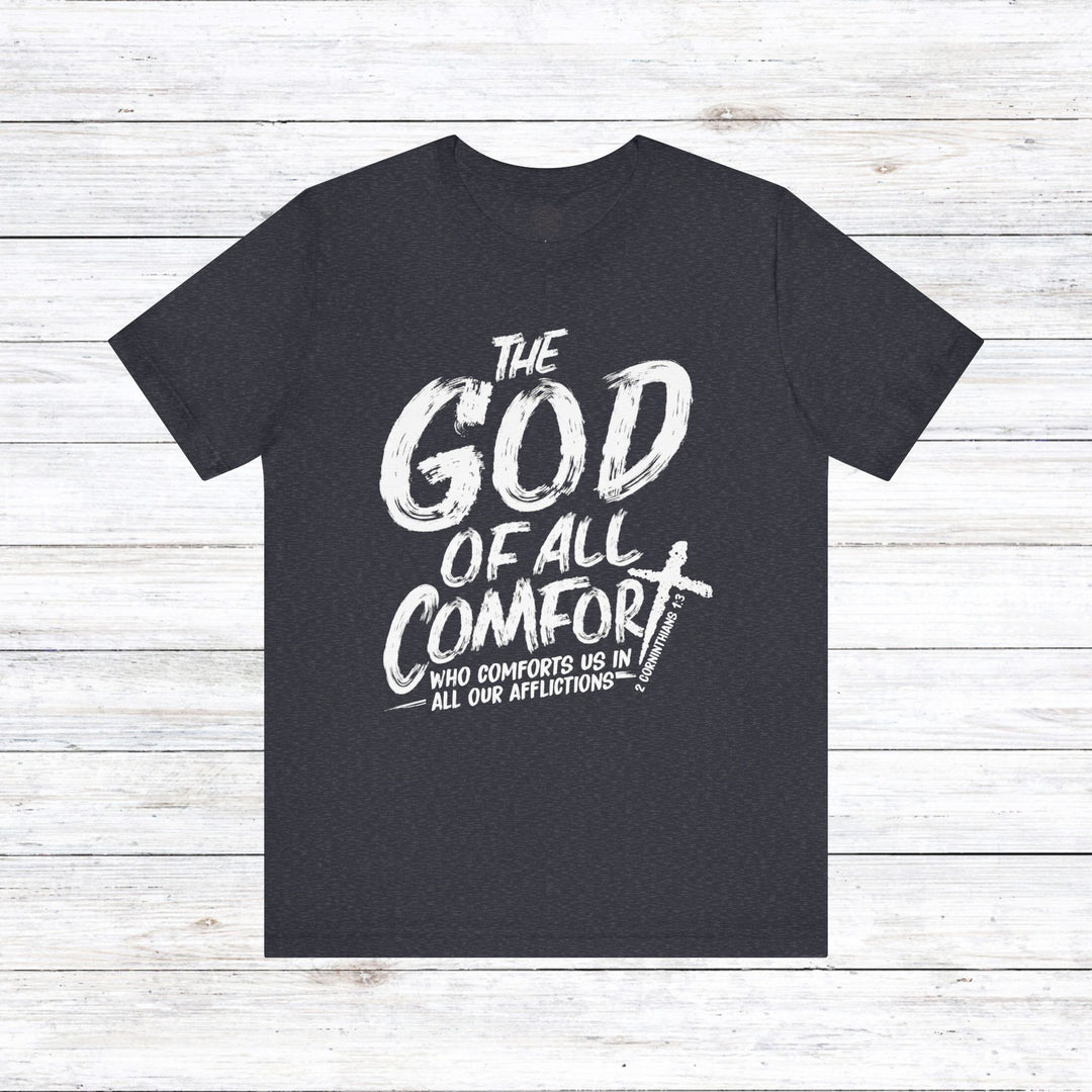 God of All Comfort Unisex T-Shirt T-Shirt Heather Navy S 