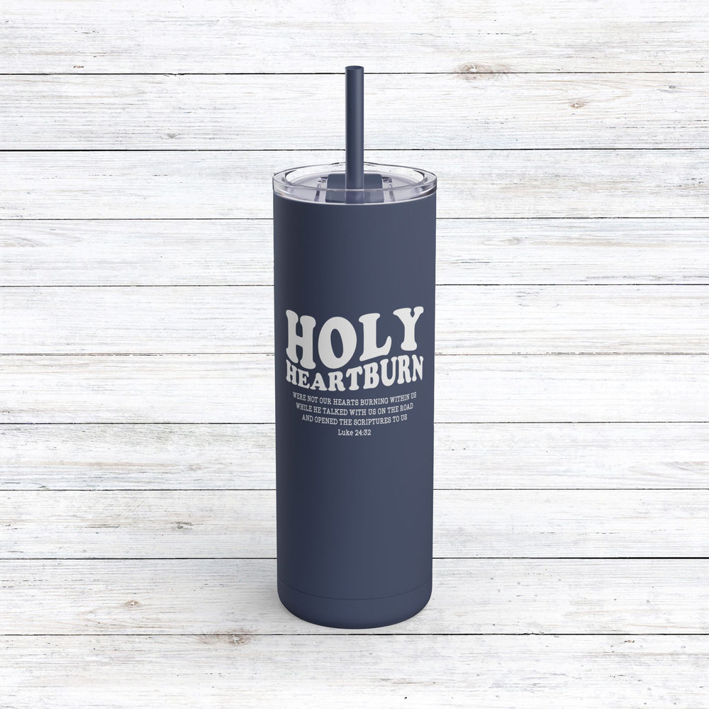 Christian Tumbler Holy Heartburn Mug Indigo 20oz Matte