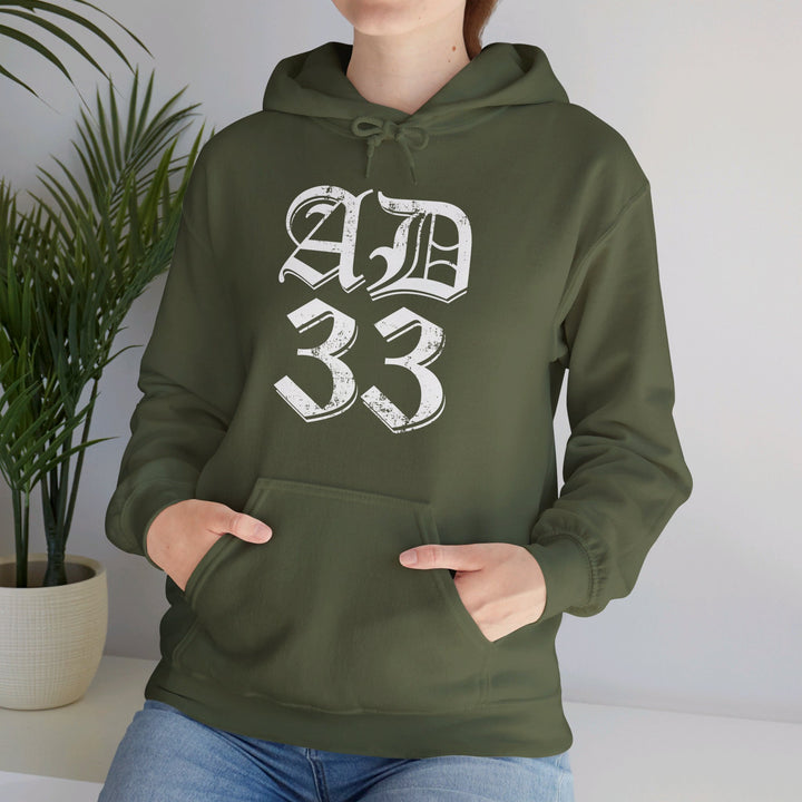 AD 33 Old English Hoodie Hoodie   