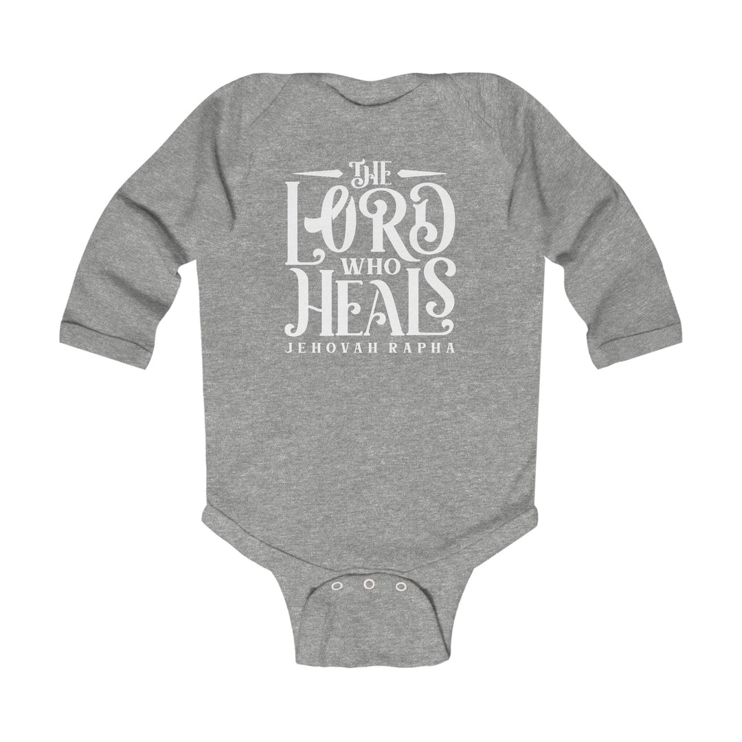 The Lord Who Heals Infant Long Sleeve Bodysuit Kids clothes Heather NB (0-3M) 