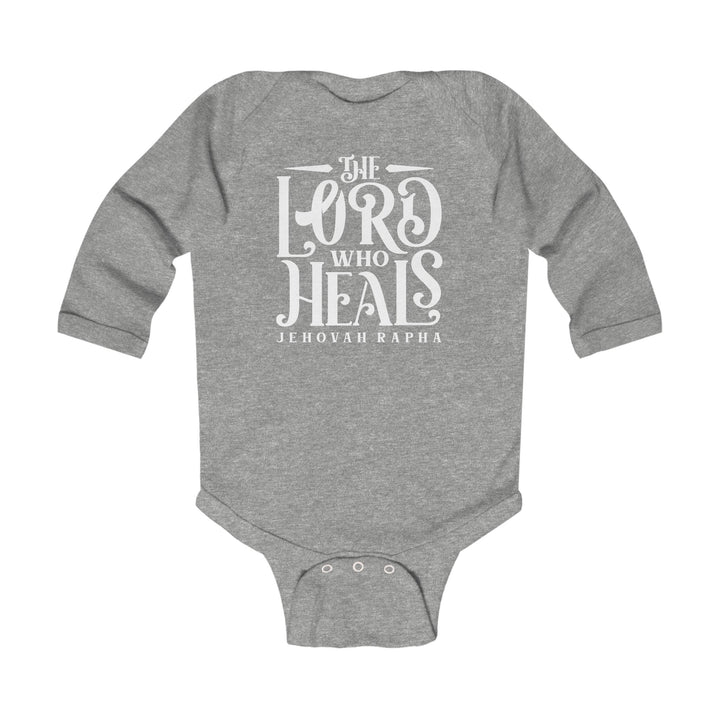 The Lord Who Heals Infant Long Sleeve Bodysuit Kids clothes Heather NB (0-3M) 