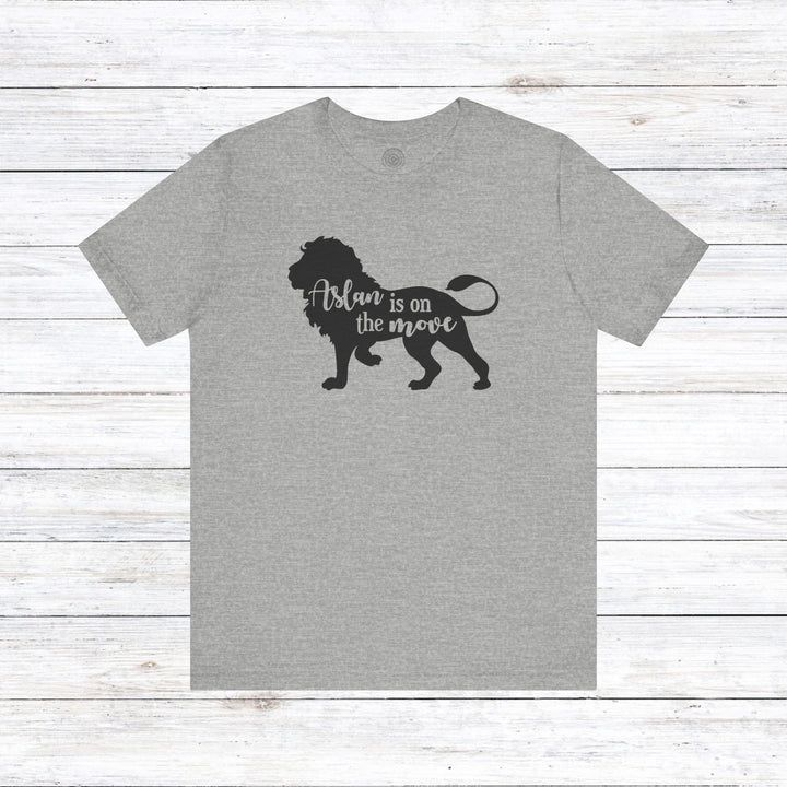 Aslan Is On The Move Unisex T-Shirt T-Shirt Athletic Heather S 