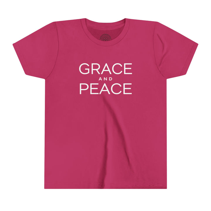 Grace and Peace Youth T-shirt Kids clothes Berry S 