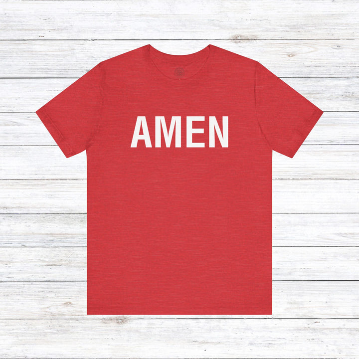 Amen Unisex T-Shirt T-Shirt Heather Red S 