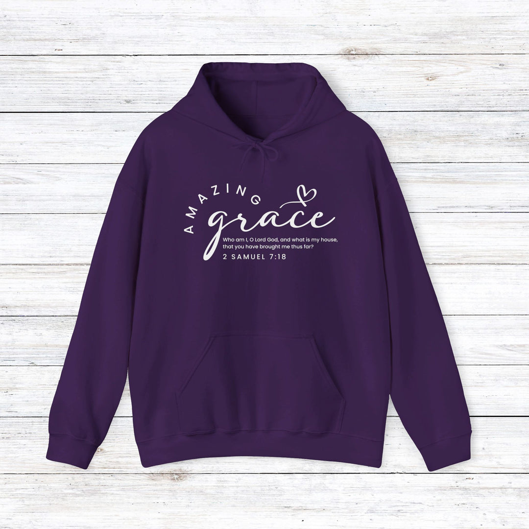 Amazing Grace Heart Hoodie Hoodie Purple S 