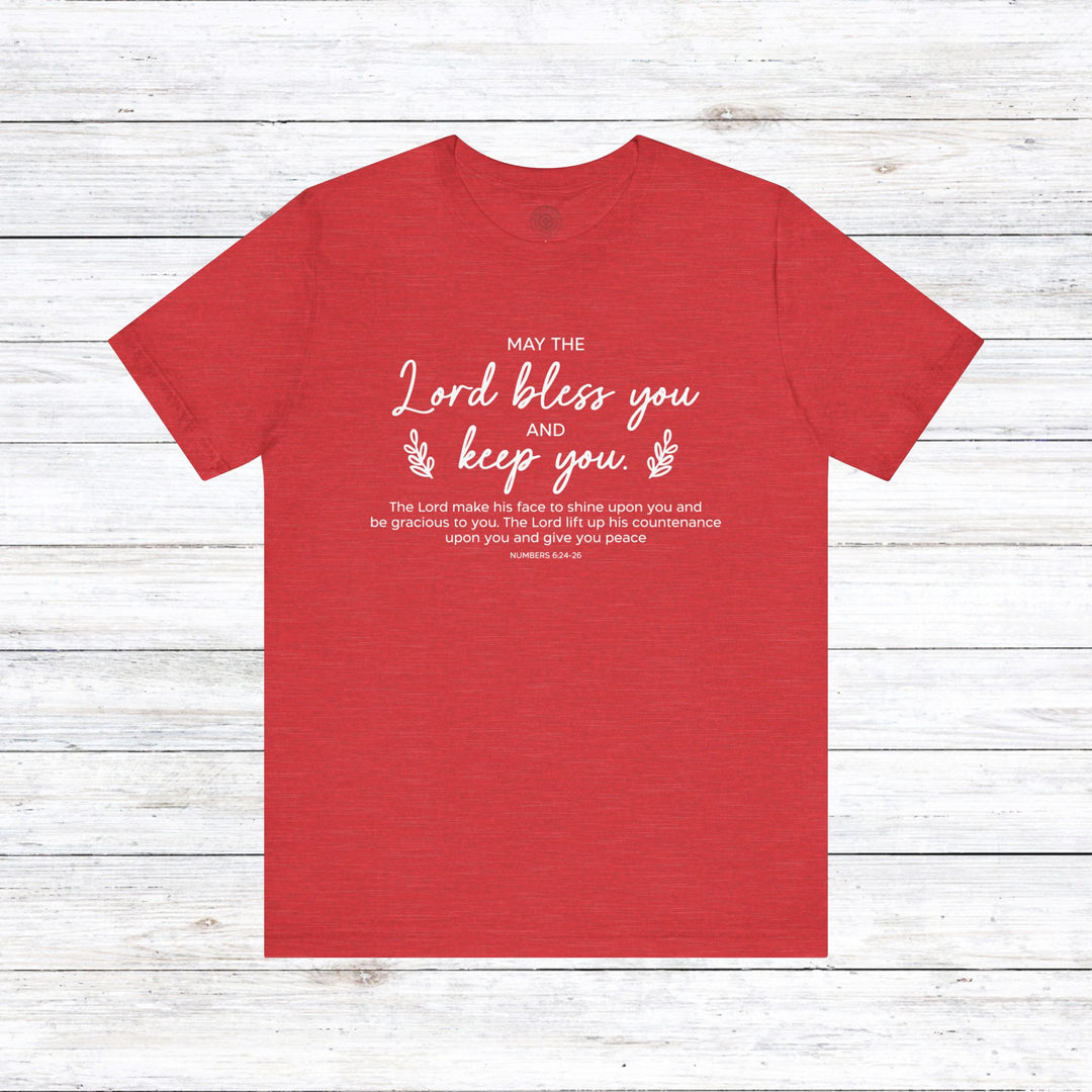 Bless and Keep You Unisex T-Shirt T-Shirt Heather Red S 