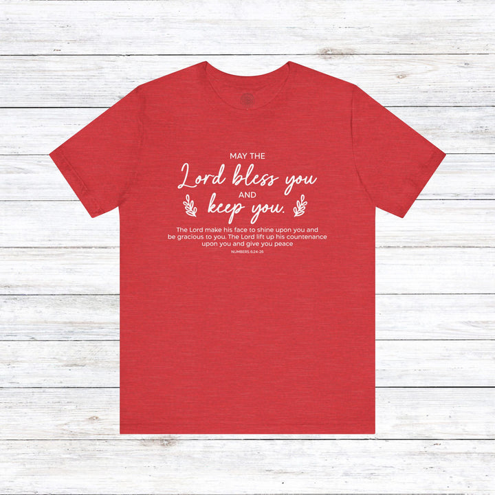 Bless and Keep You Unisex T-Shirt T-Shirt Heather Red S 