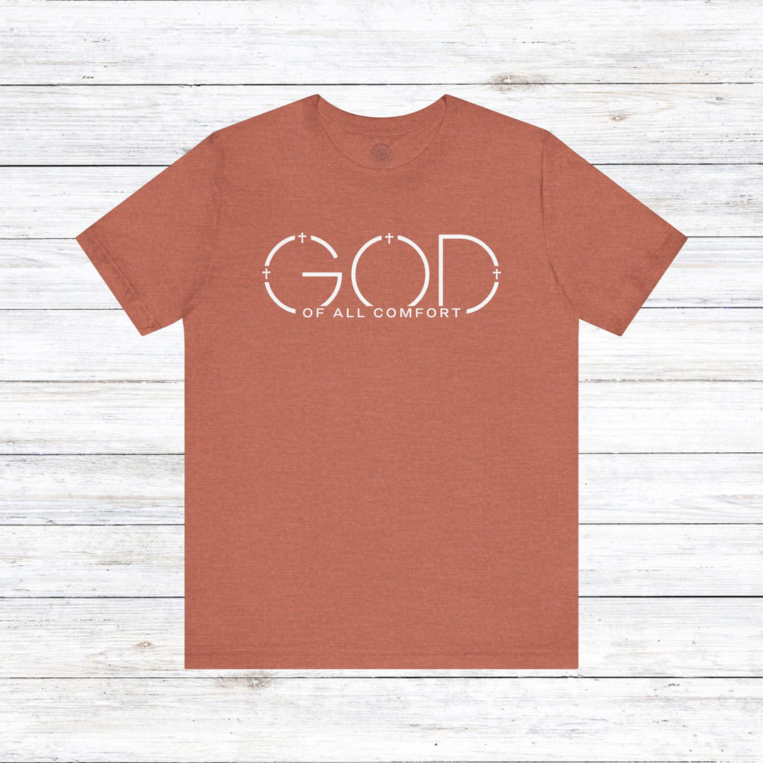 God of All Comfort Unisex T-Shirt T-Shirt Heather Clay S 