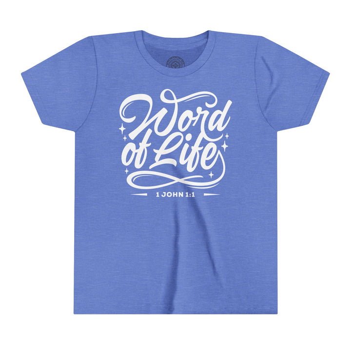 Word of Life Youth T-shirt Kids clothes Heather Columbia Blue S 