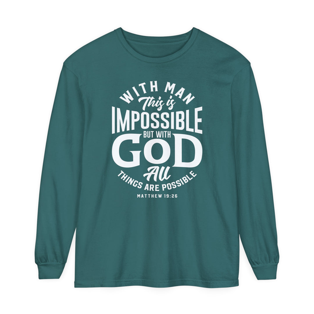 All Things Possible Long Sleeve Shirt Long-sleeve Blue Spruce S 