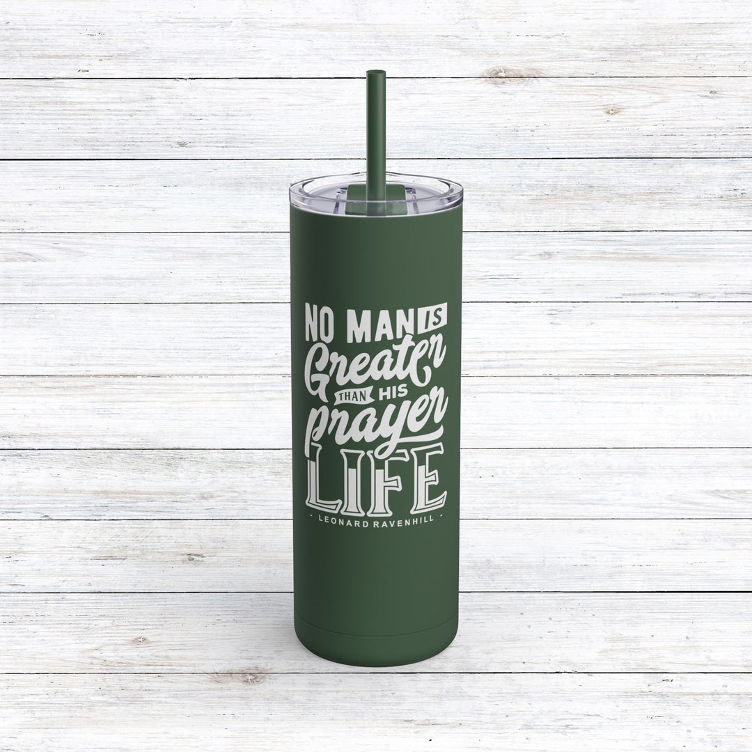 Christian Tumbler Prayer Life Mug Pine Needle 20oz Matte