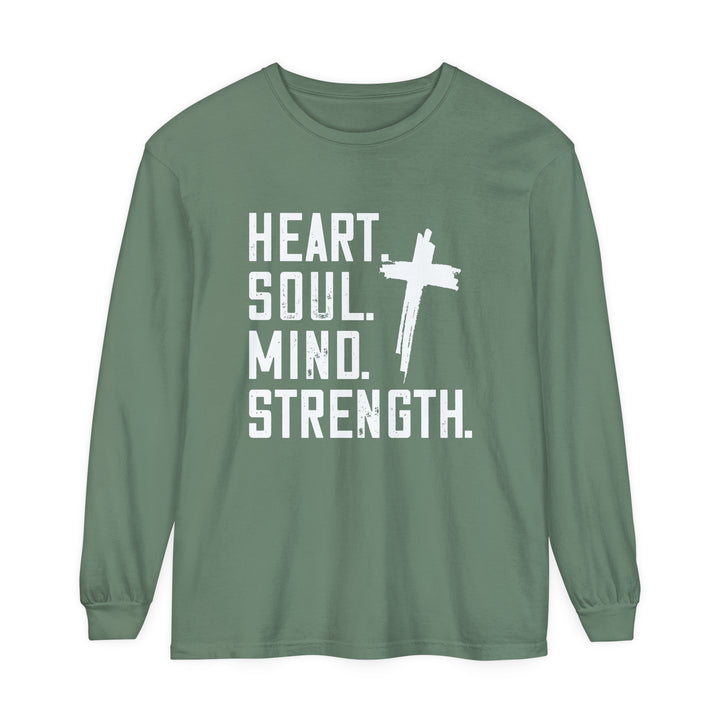 Heart Soul Mind Strength Long Sleeve Shirt Long-sleeve Light Green S 