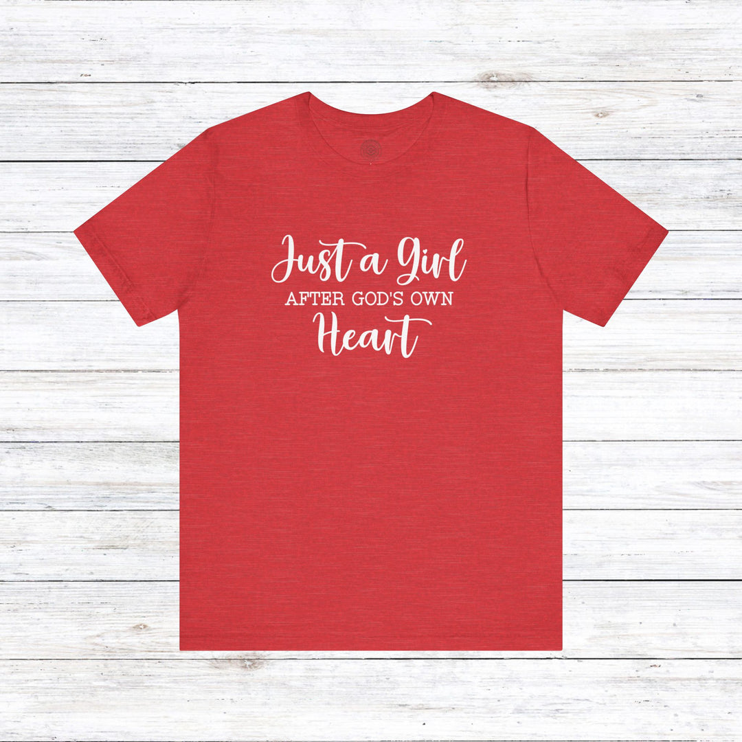 Girl After God's Own Heart Unisex T-Shirt T-Shirt Heather Red S 