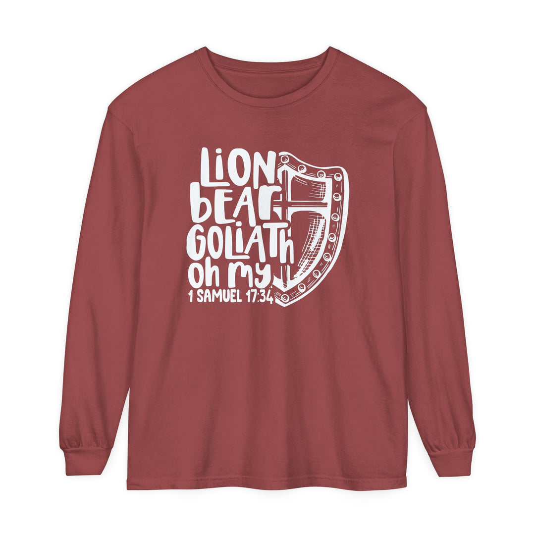 Lion Bear Goliath Oh My Long Sleeve Shirt Long-sleeve Brick S 