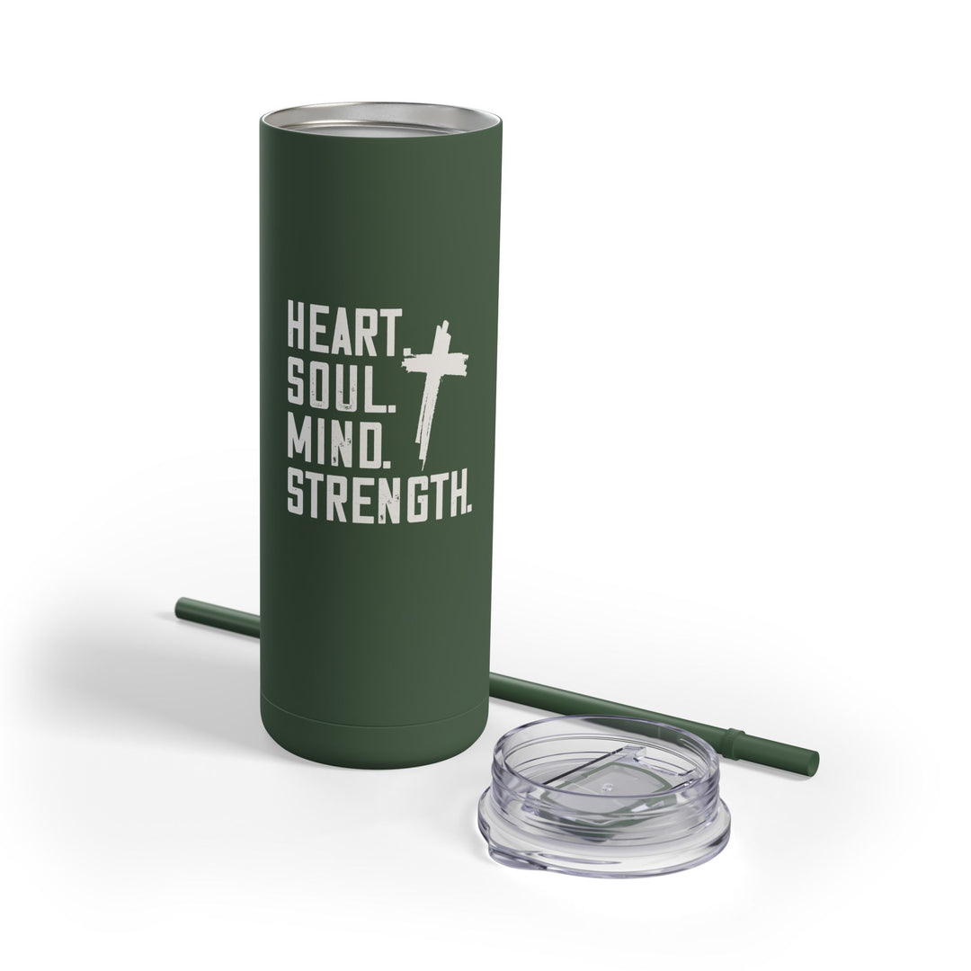 Christian Tumbler Heart Soul Mind Strength Mug   