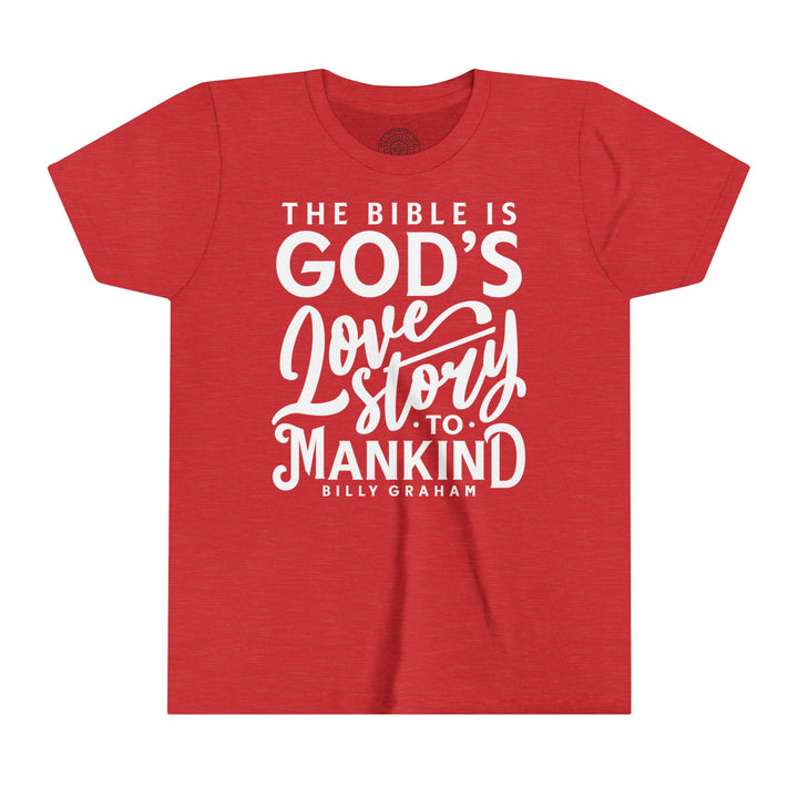 God's Love Story Youth T-shirt Kids clothes Heather Red S 