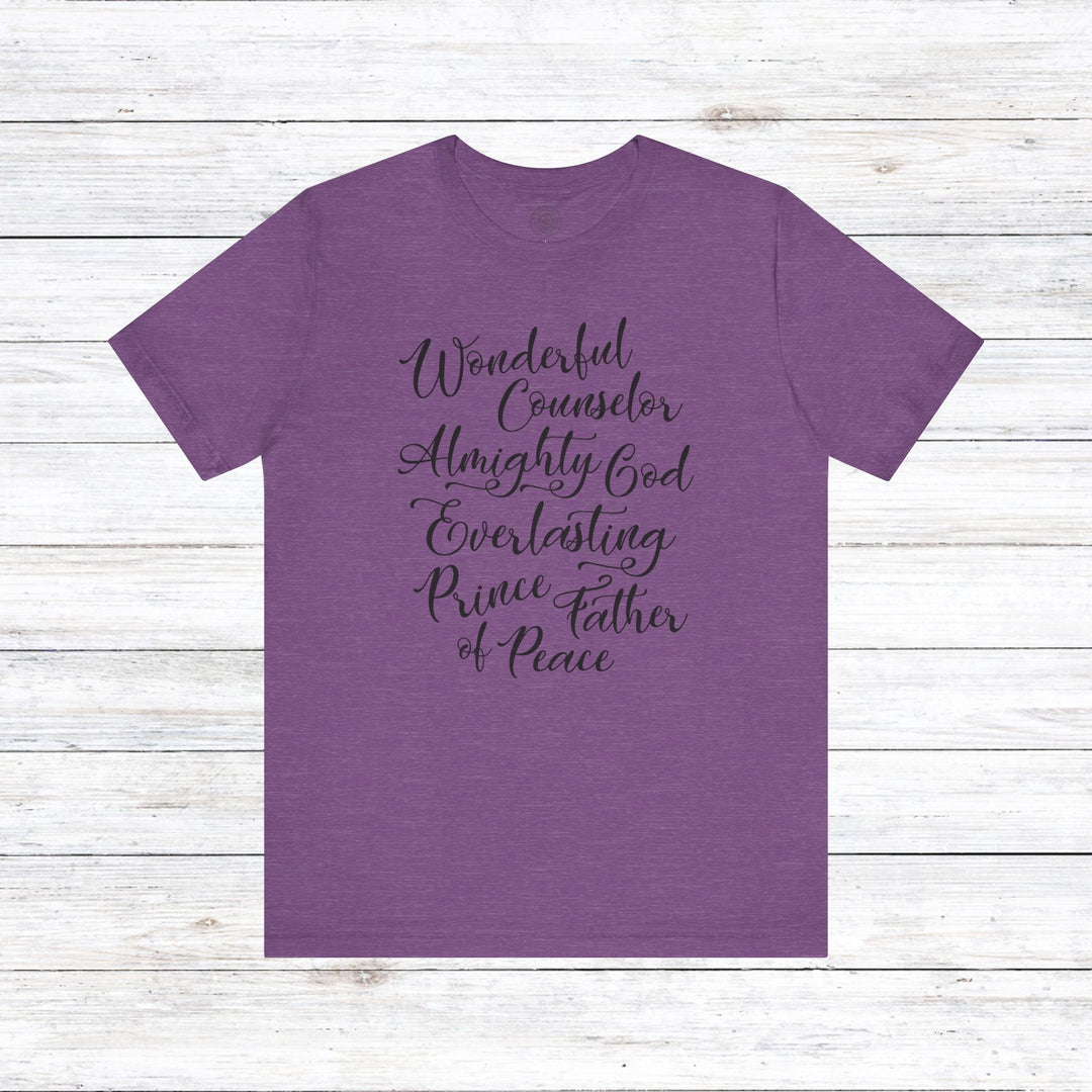 Wonderful Counselor Unisex T-Shirt T-Shirt Heather Team Purple S 