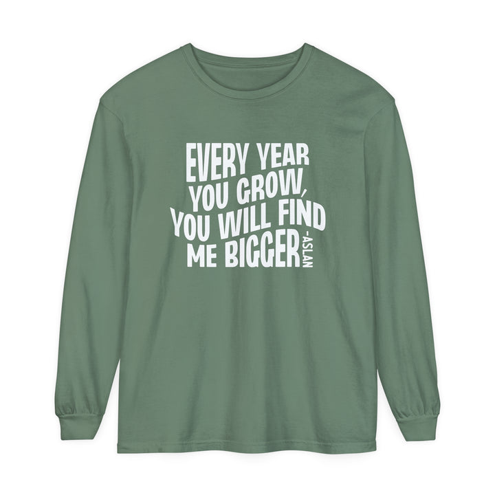 Every Year You Grow Long Sleeve Shirt Long-sleeve Light Green S 