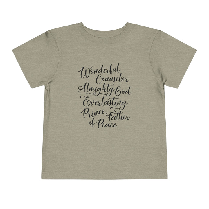 Wonderful Counselor Toddler Tee Kids clothes Heather Stone 2T 