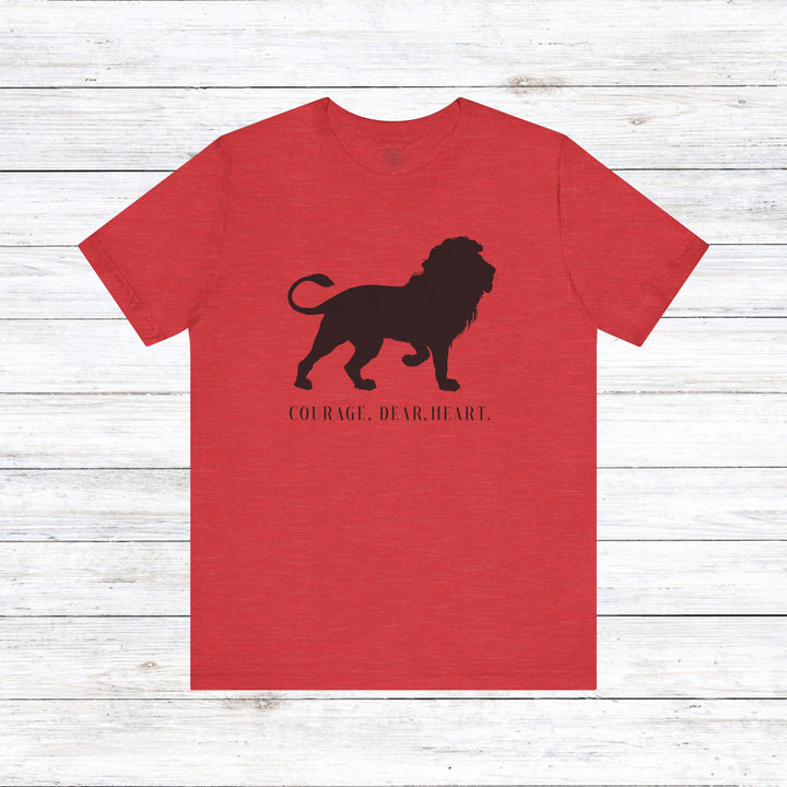 Courage Dear Heart Unisex T-Shirt T-Shirt Heather Red S 