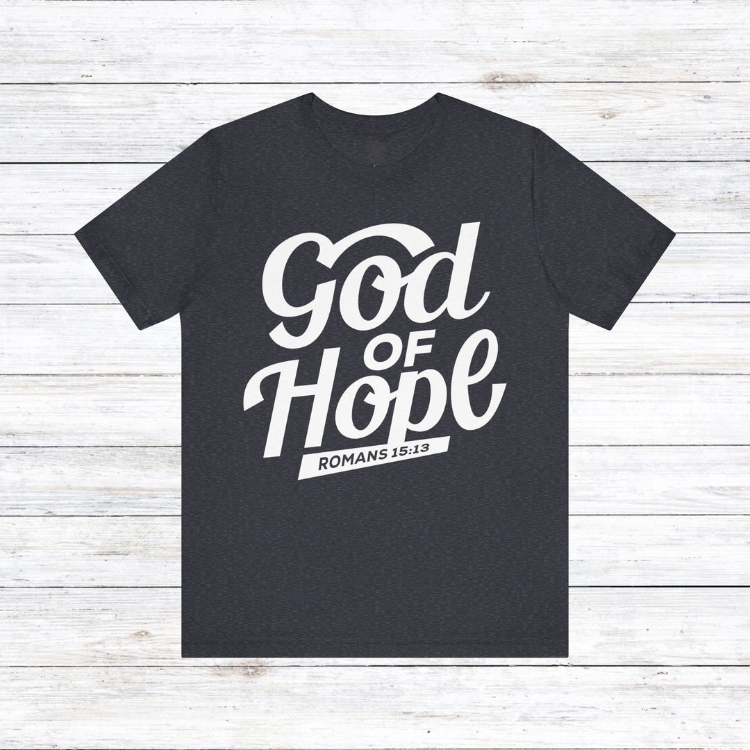 God of Hope  Unisex T-Shirt T-Shirt Heather Navy S 