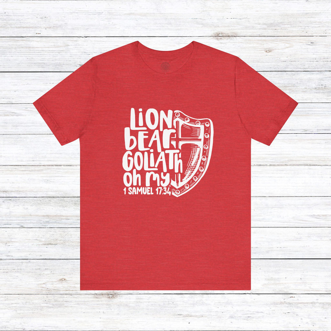 Lion Bear Goliath Oh My Unisex T-Shirt T-Shirt Heather Red S 