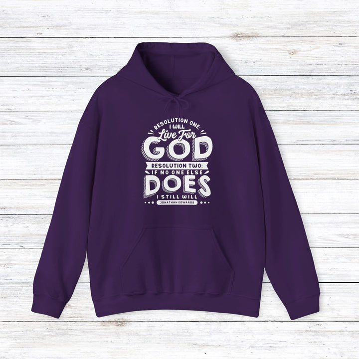 Live For God Hoodie Hoodie Purple S 