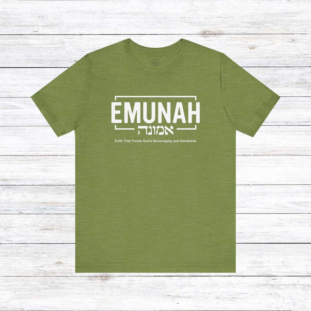 Emunah Faith That Trusts Unisex T-Shirt T-Shirt Heather Green S 