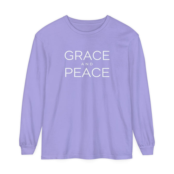 Grace and Peace Long Sleeve Shirt Long-sleeve Violet S 