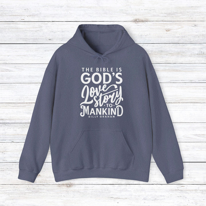 God's Love Story Hoodie Hoodie Heather Navy S 