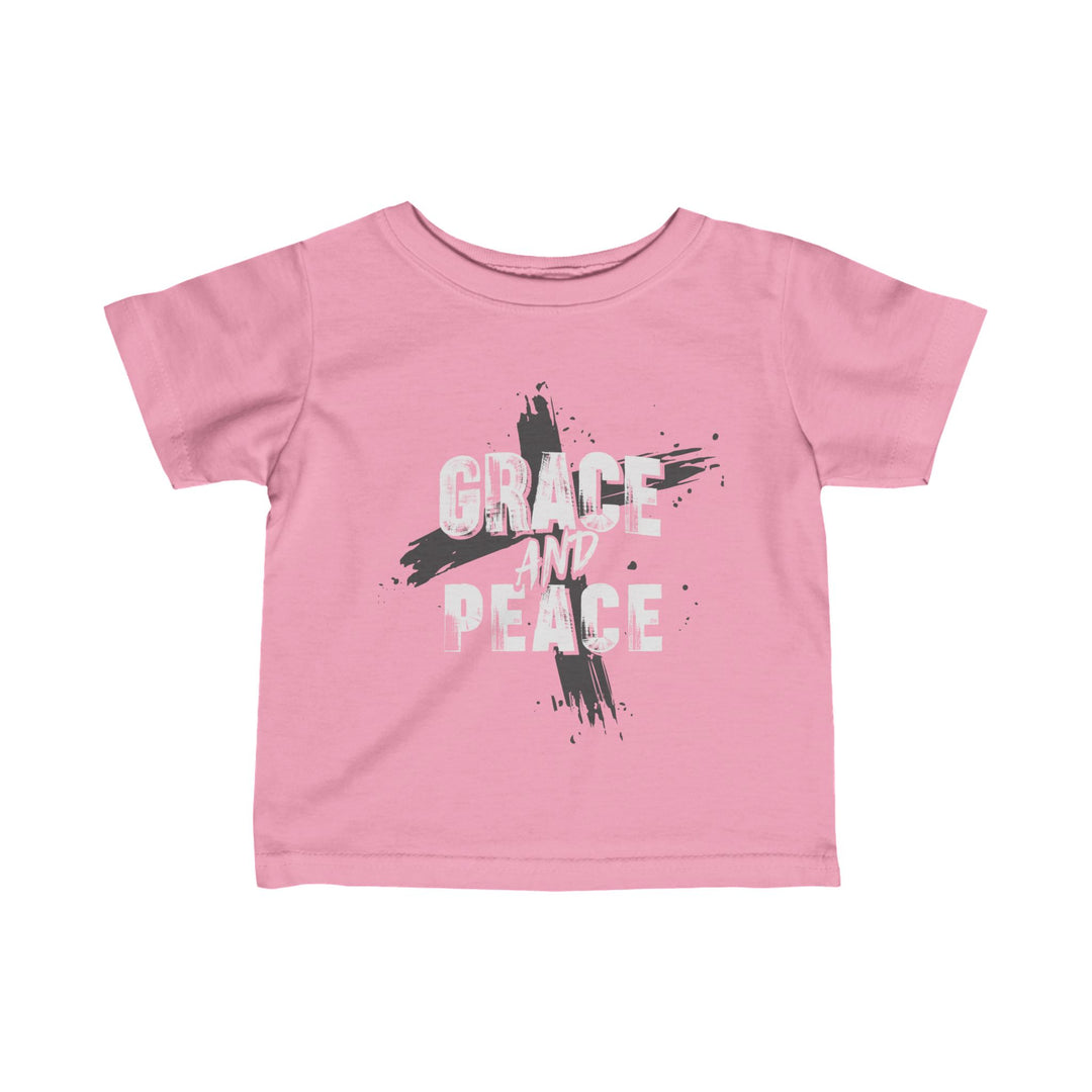 Grace and Peace Cross Baby Tee Kids clothes Pink 6M 