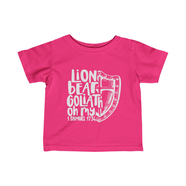 Lion Bear Goliath Oh My Baby Tee Kids clothes Hot Pink 6M 