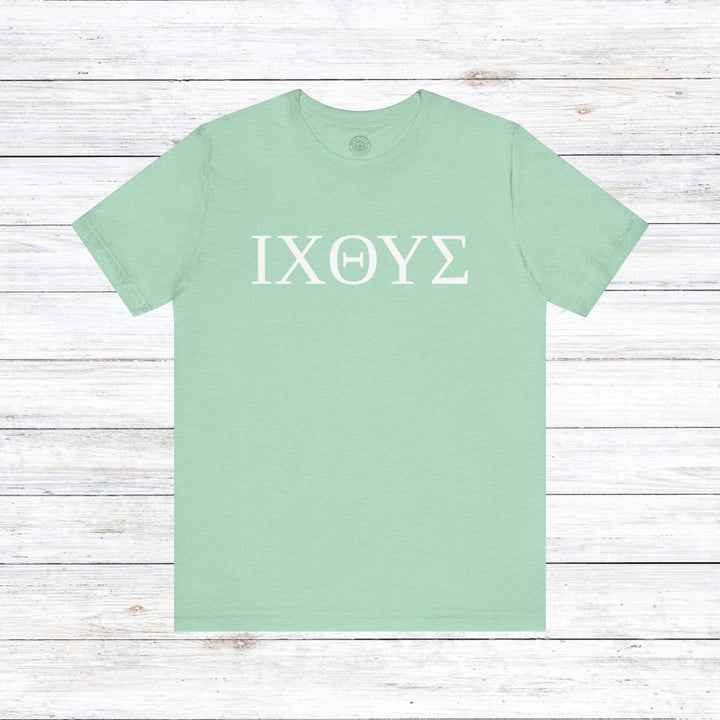 ΙΧΘΥΣ Unisex T-Shirt T-Shirt Heather Mint M 