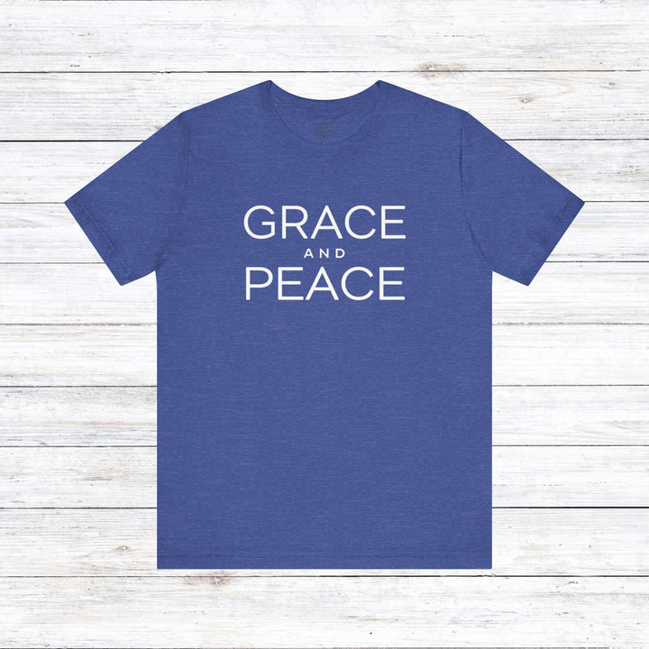 Grace and Peace Unisex T-Shirt T-Shirt Heather True Royal S 