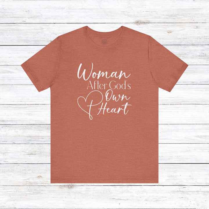 Woman After God's Own Heart Unisex T-Shirt T-Shirt Heather Clay S 