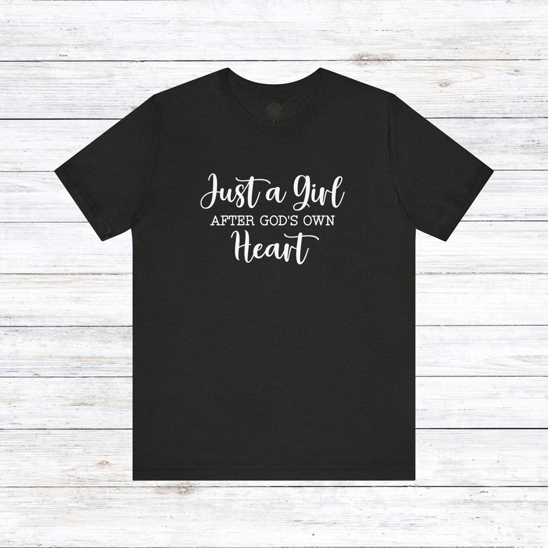 Girl After God's Own Heart Unisex T-Shirt T-Shirt Black Heather S 