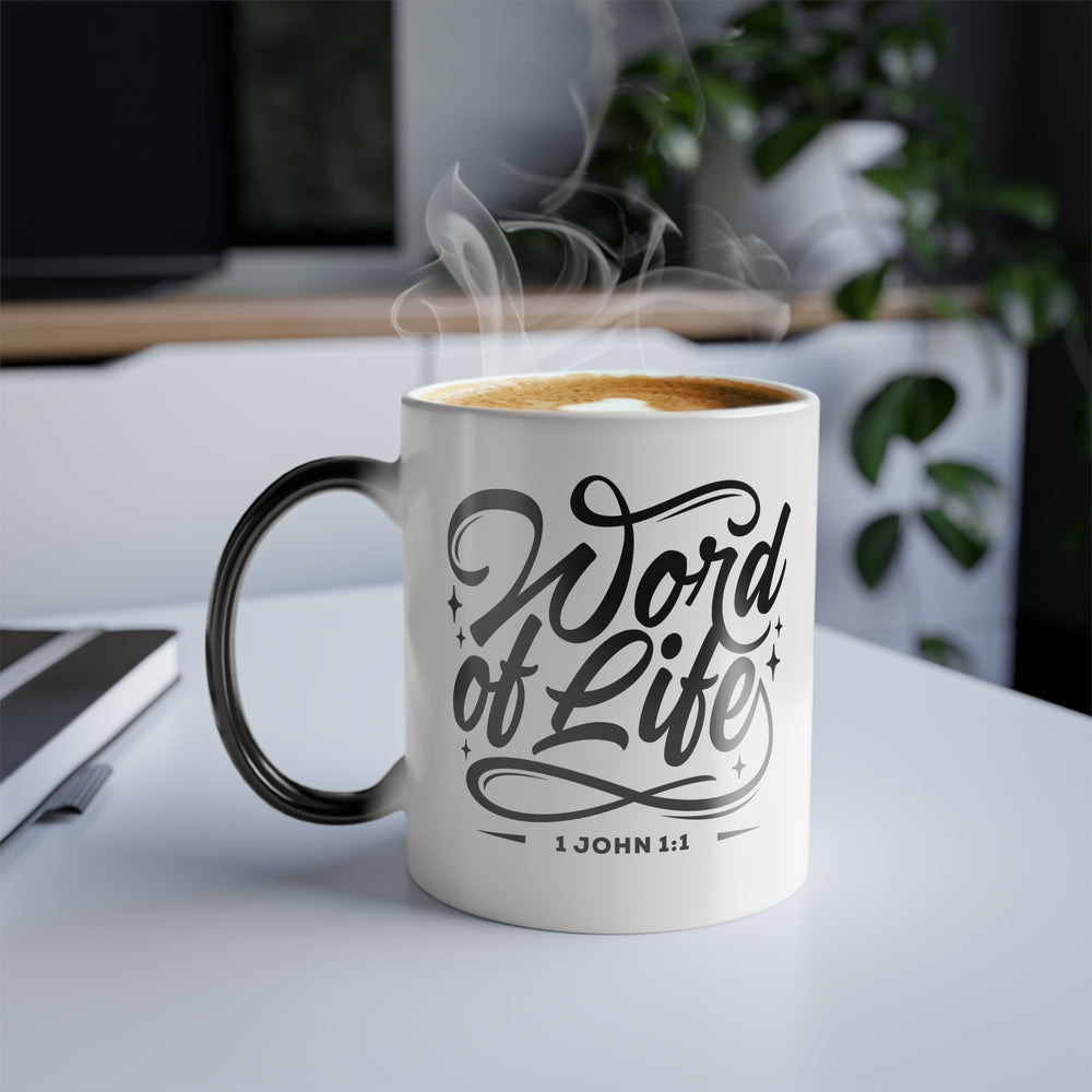 Christian Coffee Mug Word of Life Color Morphing Mug   