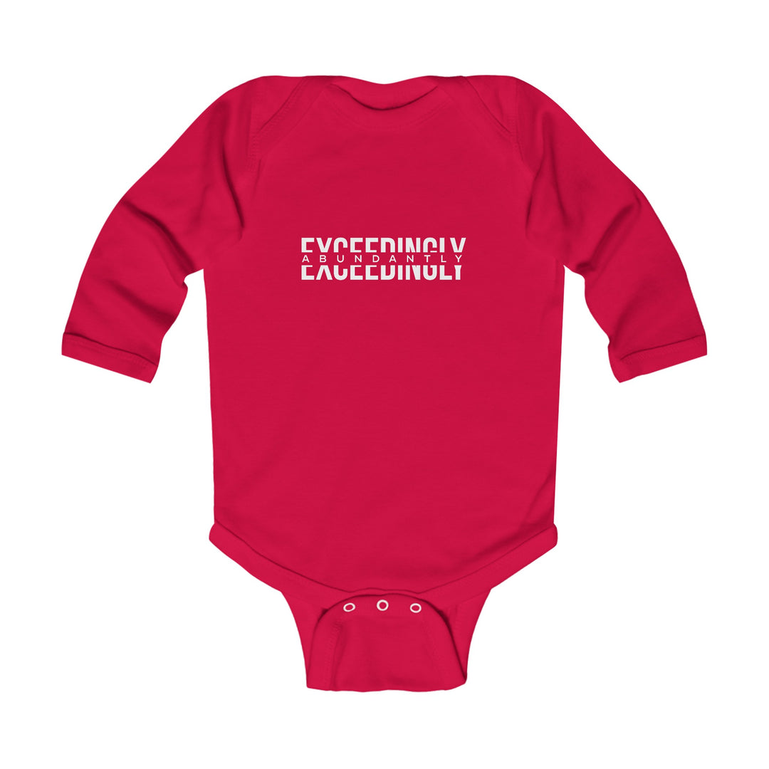 Exceedingly Abundantly Infant Long Sleeve Bodysuit Kids clothes Red NB (0-3M) 