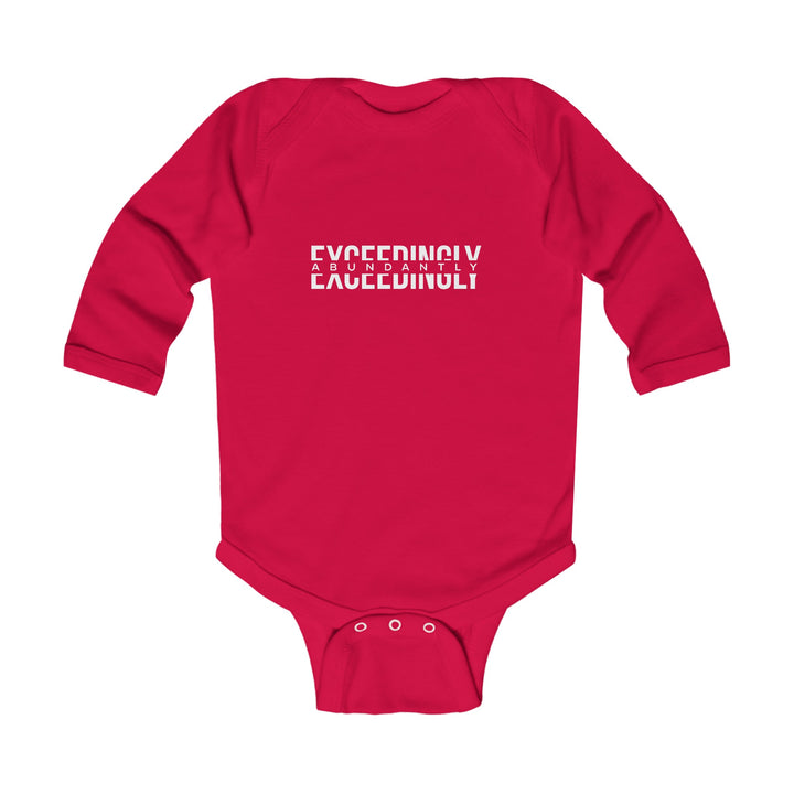 Exceedingly Abundantly Infant Long Sleeve Bodysuit Kids clothes Red NB (0-3M) 