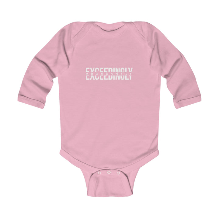 Exceedingly Abundantly Infant Long Sleeve Bodysuit Kids clothes Pink NB (0-3M) 