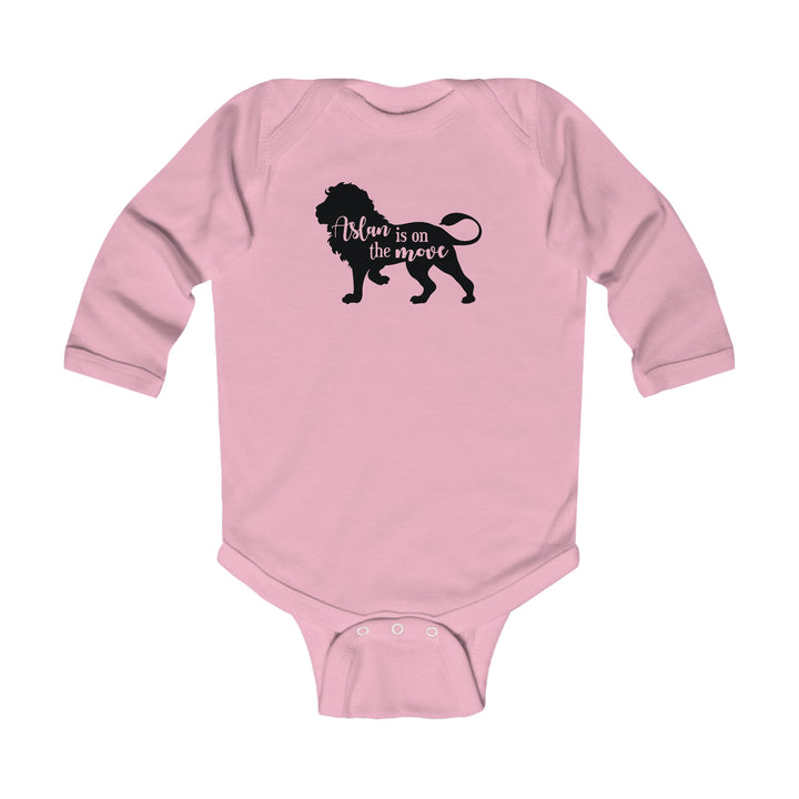 Aslan Is On The Move Infant Long Sleeve Bodysuit Kids clothes Pink NB (0-3M) 