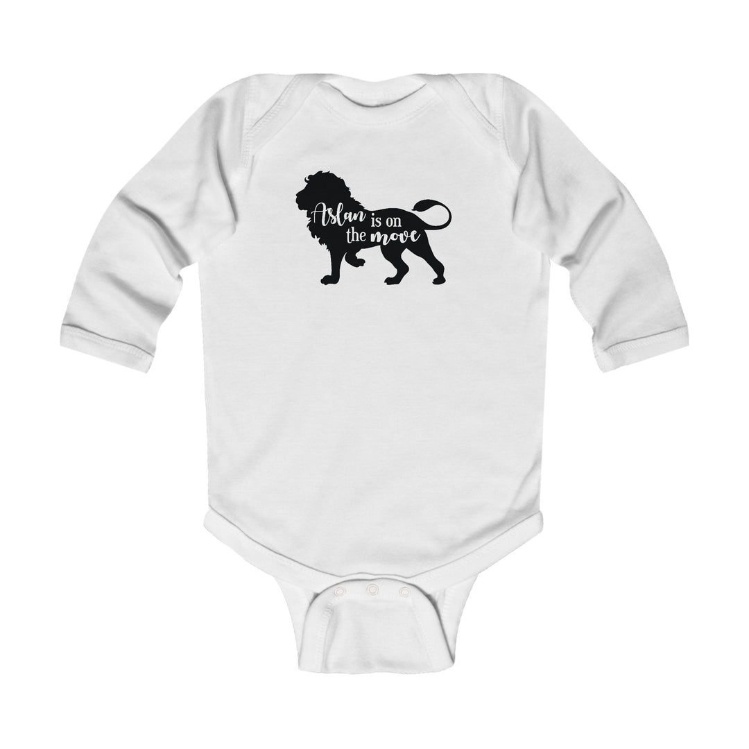 Aslan Is On The Move Infant Long Sleeve Bodysuit Kids clothes White NB (0-3M) 