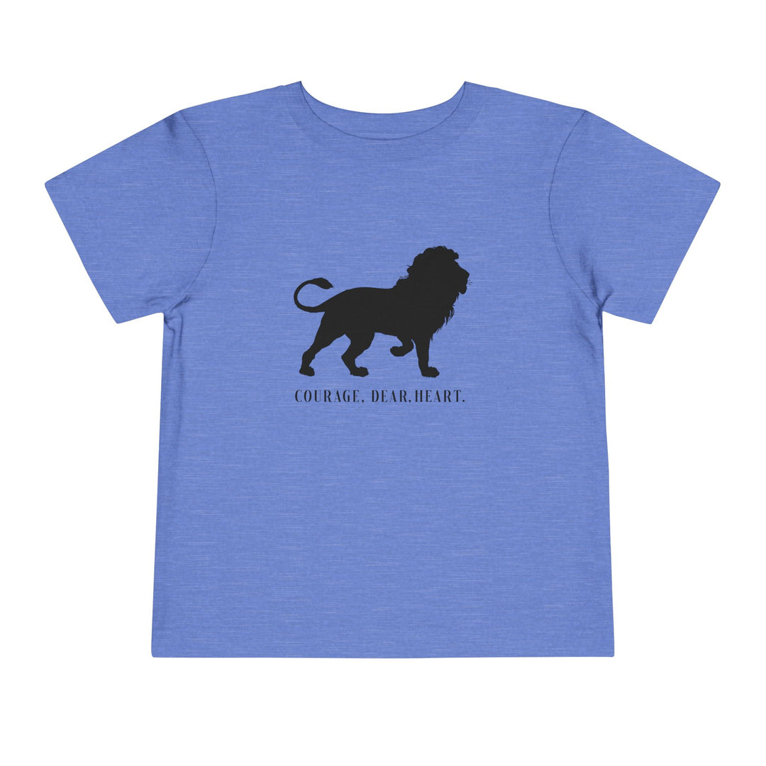 Courage Dear Heart Toddler Tee Kids clothes Heather Columbia Blue 2T 