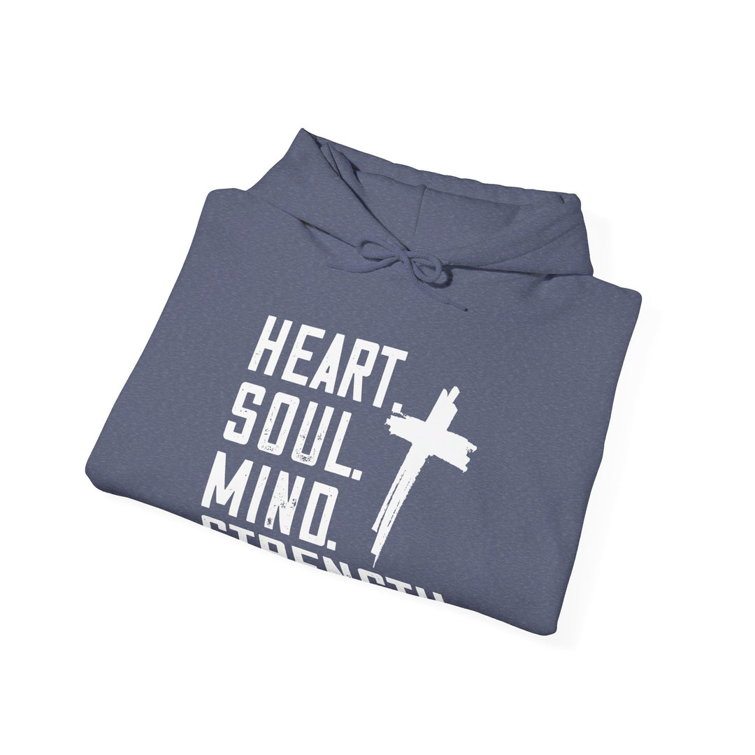 Heart Soul Mind Strength Cross Hoodie Hoodie   