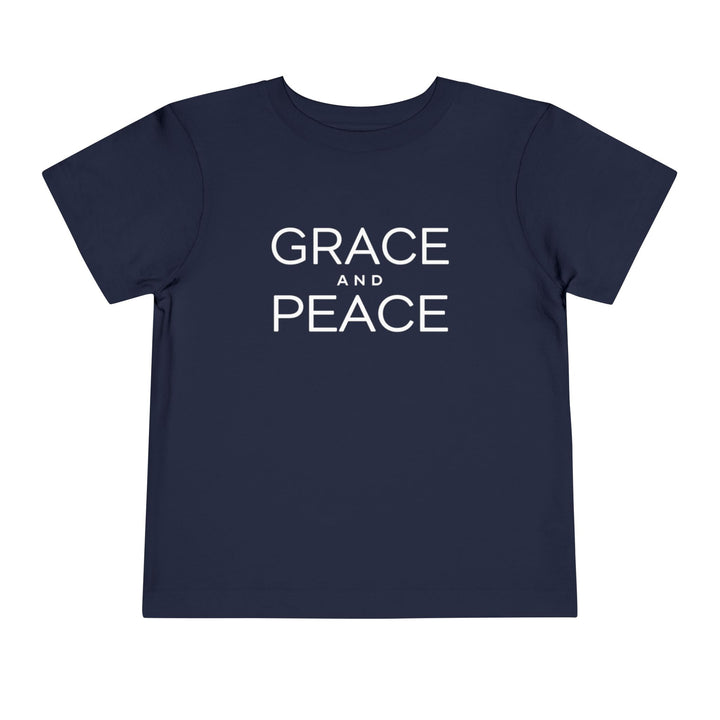 Grace and Peace Toddler Tee Kids clothes Navy 2T 