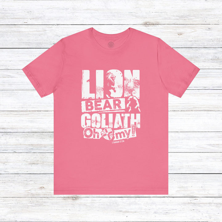 Lion, Bear, Goliath Unisex T-Shirt T-Shirt Charity Pink S 