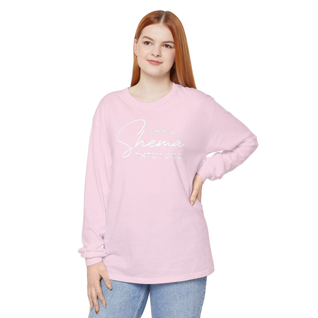 Shema Hebrew Long Sleeve Shirt Long-sleeve   