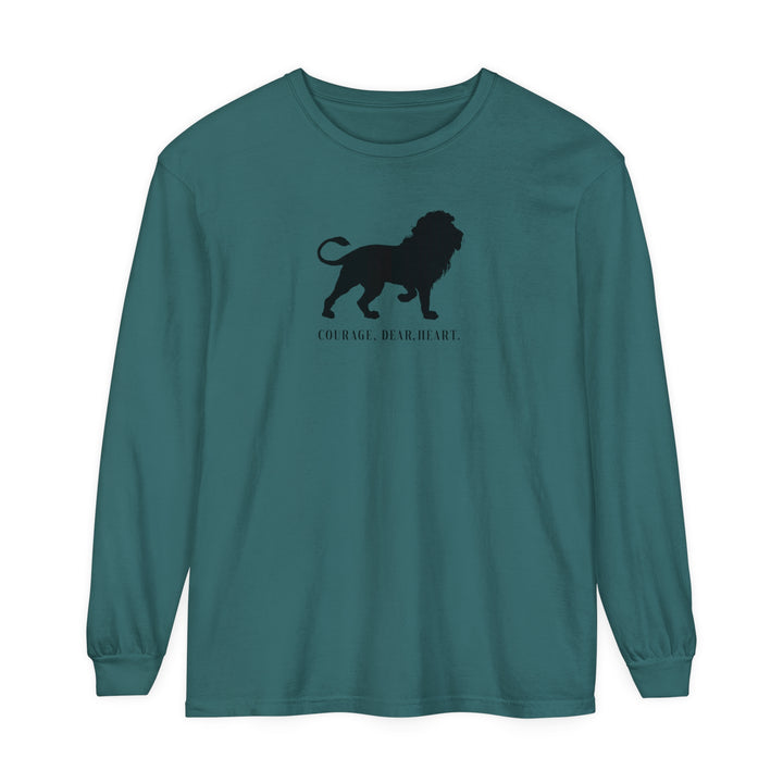 Courage Dear Heart Long Sleeve Shirt Long-sleeve Blue Spruce S 